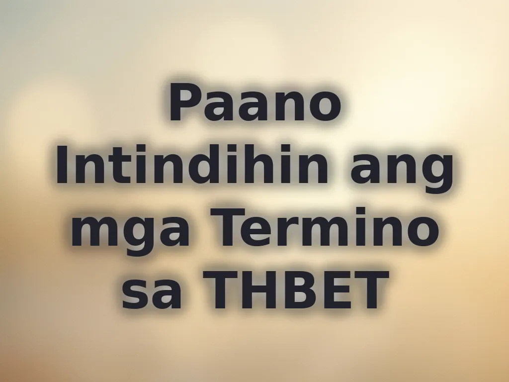 Termino ng THBET